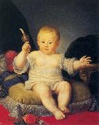 Jean Louis Voille Portrait of Alexander Pawlowitsch as a boy oil painting on canvas